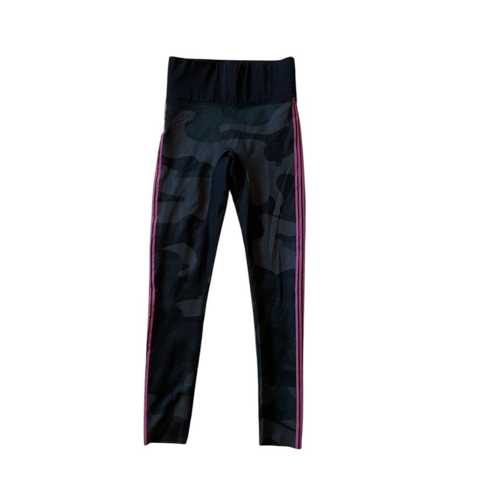 Black Line By Noli Black Camo Pink Stripe Leggings